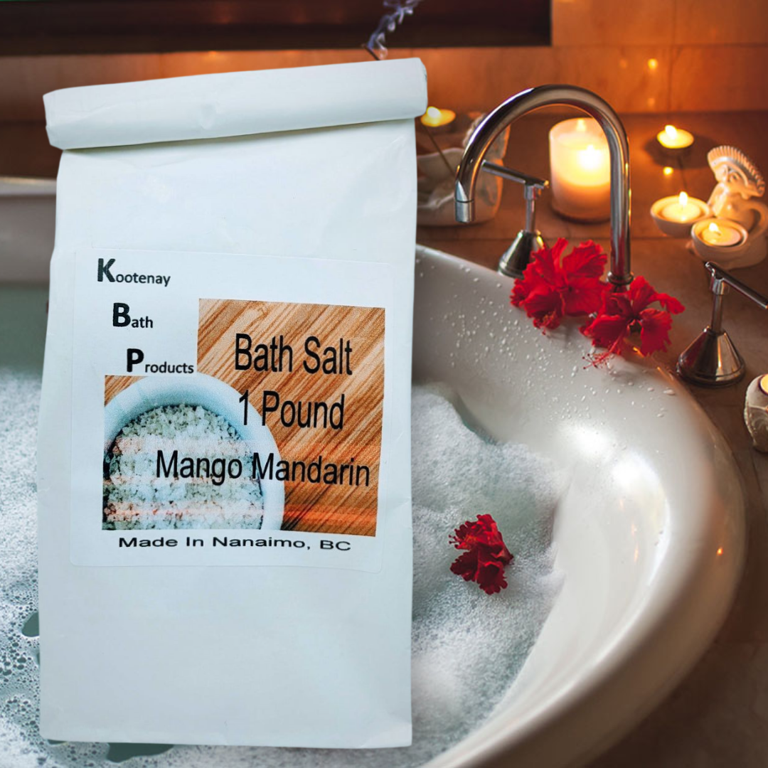 Mango Mandarin bath salt Kootenay Bath Productslocal pick up Echo of a Stone