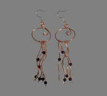 Load image into Gallery viewer, Jellyfish - Earrings - Blue Goldstone