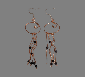 Jellyfish - Earrings - Blue Goldstone