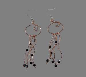 Jellyfish - Earrings - Blue Goldstone