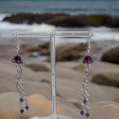 Jellyfish - Earrings - Amethyst