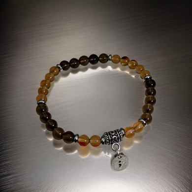 Your Journey's Embrace: Semicolon Quartz Bracelet