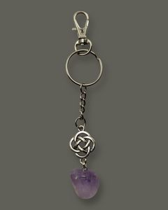 Keychain - Celtic knot & Amethyst