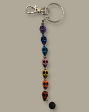 Load image into Gallery viewer, Keychain - Chakra - Skulls - Echo of a Stone