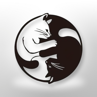 Yin- Yang kitty - Steel Art