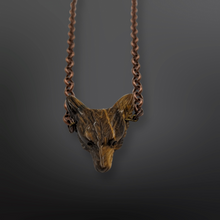 Load image into Gallery viewer, Tiger Eye Wolf - Necklace