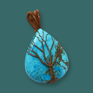 Copper wrapped Tree of life - Pendant