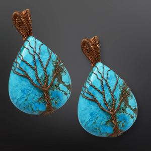 Copper wrapped Tree of life - Pendant