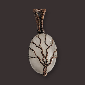 Copper tree of life  - Moonstone - Pendant