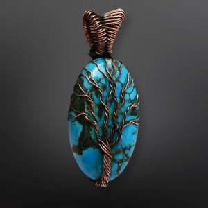 Copper wrapped Tree of life - Pendant