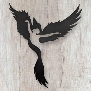 Phoenix with human silhouette - Metal Art