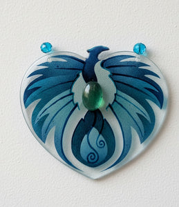 A firey Rebirth - Phoenix - Sun Catcher - home decor