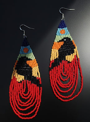 Transformation Raven - Beaded - Earrings