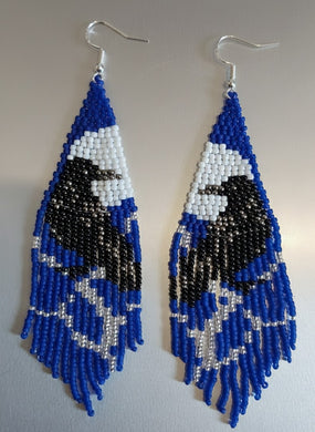 The Raven's Wisdom Beaded -  Earrings