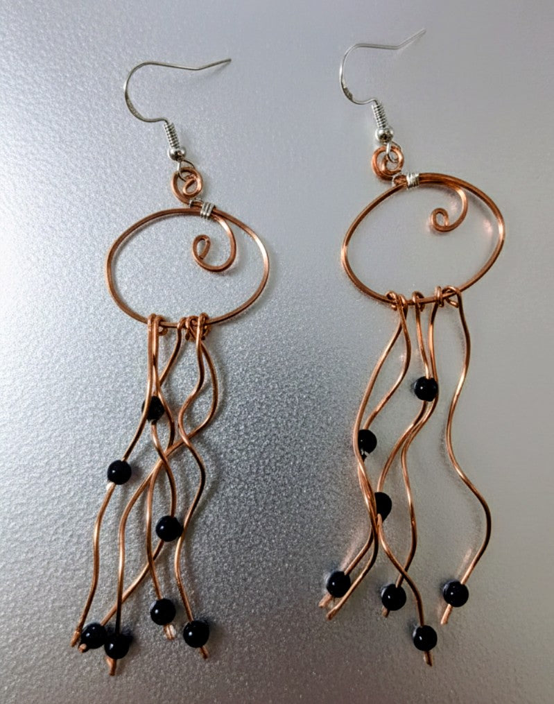 Stargazer - Jellyfish - Earrings - Blue Goldstone