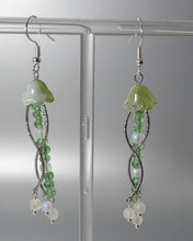 Load image into Gallery viewer, Whispers of the Flow - Jellyfish - Earrings - Angel Aura Quartz