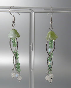 Whispers of the Flow - Jellyfish - Earrings - Angel Aura Quartz