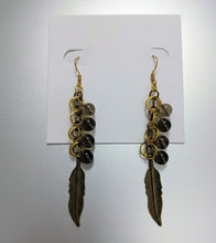 Load image into Gallery viewer, The Guardians Feather - Earrings - Smokey Quartz