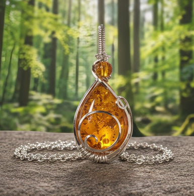 A Whisper Of Ancient Light - Amber - Necklace