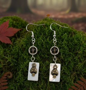 Mushroom - Coastal Forest Whisper  - Earrings