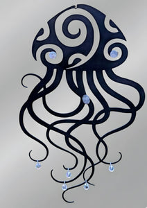 The Ethereal Navigator - Jellyfish - Metal Art - Sun catcher