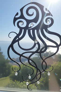 The Ethereal Navigator - Jellyfish - Metal Art - Sun catcher