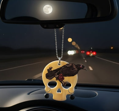 The Guardians Gaze - Rear view mirror hanger - Skull & Raven