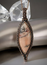 Load image into Gallery viewer, The Heart Healer - Copper Wrapped - Pink Aragonite - Necklace