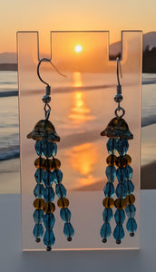 Ocean's Resilience - Jellyfish - Earrings -Amber