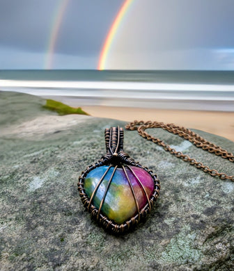 The Stone Of Light (#2) - Rainbow Solar Quartz - Necklace