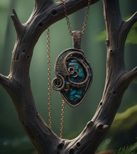 Load image into Gallery viewer, The Weaver&#39;s Charm - Turquoise Copper -  Necklace