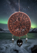 Load image into Gallery viewer, The Navigator Talisman - Viking compass - Skull - Raven -