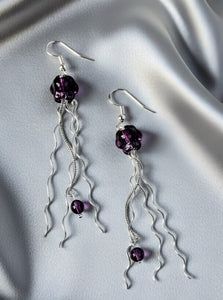 Jellyfish Amulet  - Earrings - Amethyst