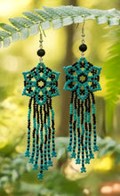 Load image into Gallery viewer, Midnight Constellation - Beaded - Black Obsidian - Earrings
