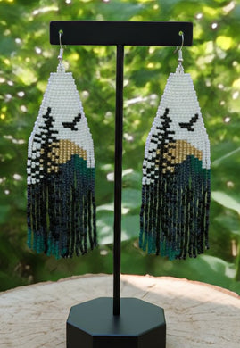 The Raven's Journey - Beaded - Earrings