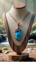 Load image into Gallery viewer, The Artisan&#39;s Embrace: Copper &amp; Turquoise Talisman- Necklace
