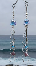 Load image into Gallery viewer, The Salish Sea Sirens&#39; Veil - Jellyfish - Earrings - Lepidolite