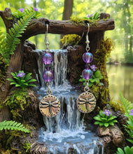 Load image into Gallery viewer, Purple Nymph- Dragonfly - Earrings
