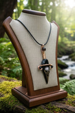 Load image into Gallery viewer, The Shadow Dagger - Arrowhead - Necklace - Raven Stone