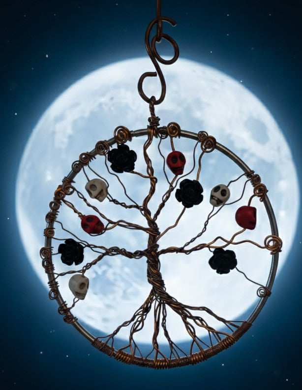 Gothic - Dia Del Alma (Day of Dead )Tree of life   - Raven Stone