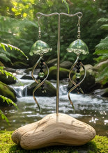 Load image into Gallery viewer, The Emerald Echo - Jellyfish - Earrings