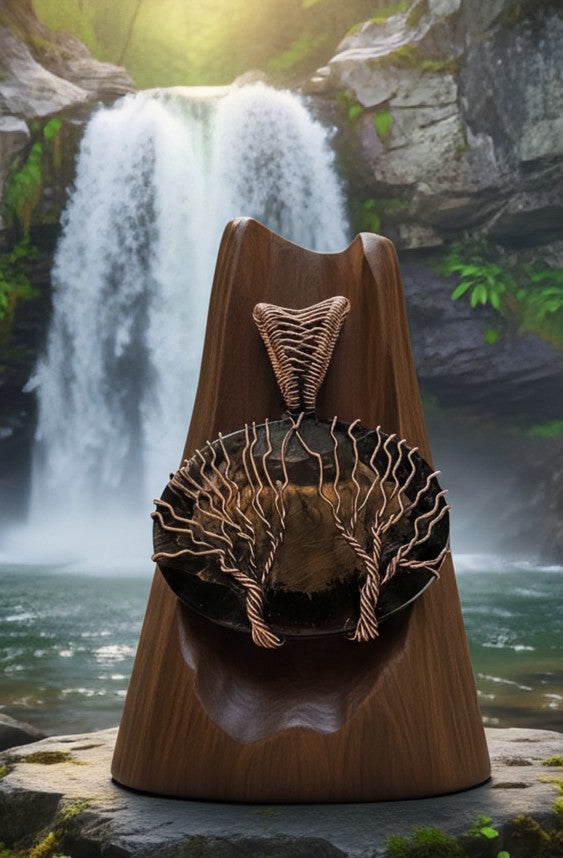 The Twin Canopy - Pendant - Copper Wrapped - Tree of life - Smokey Quartz