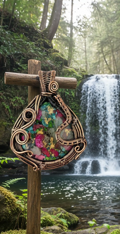 Heart of the Oasis- Spiny Oyster, Copper, Pendant