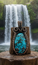 Load image into Gallery viewer, Earth&#39;s Equilibrium- Copper Wrapped - Turquoise - Pendant