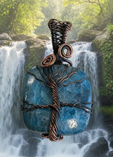 Load image into Gallery viewer, The Whisper of the Oracle- Copper wrapped, Tree of life, Apatite, Pendant