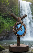 Load image into Gallery viewer, The Sleeping Beauty Cage (2) - Copper wrapped - Pendant - sleeping beauty Turquoise