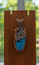 Load image into Gallery viewer, The woven Sky - Turquoise - Copper - Pendant