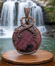 Load image into Gallery viewer, The Rescue Anchor - Copper wrapped, Rhodonite, Pendant