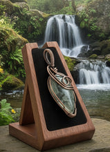 Load image into Gallery viewer, Healer&#39;s quiet secret - Copper wrapped - Prehnite - Pendant