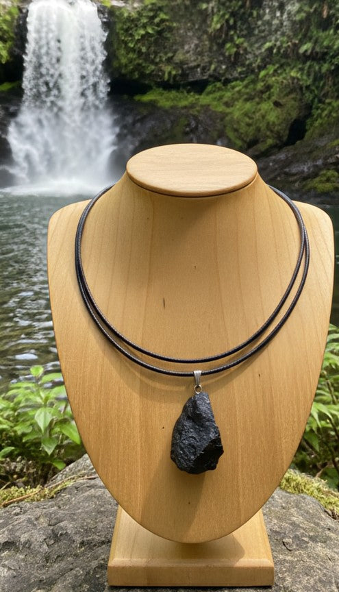 The Black Earth Talisman - Raw Shungite - Necklace